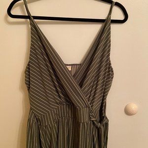 Green striped jumpsuit